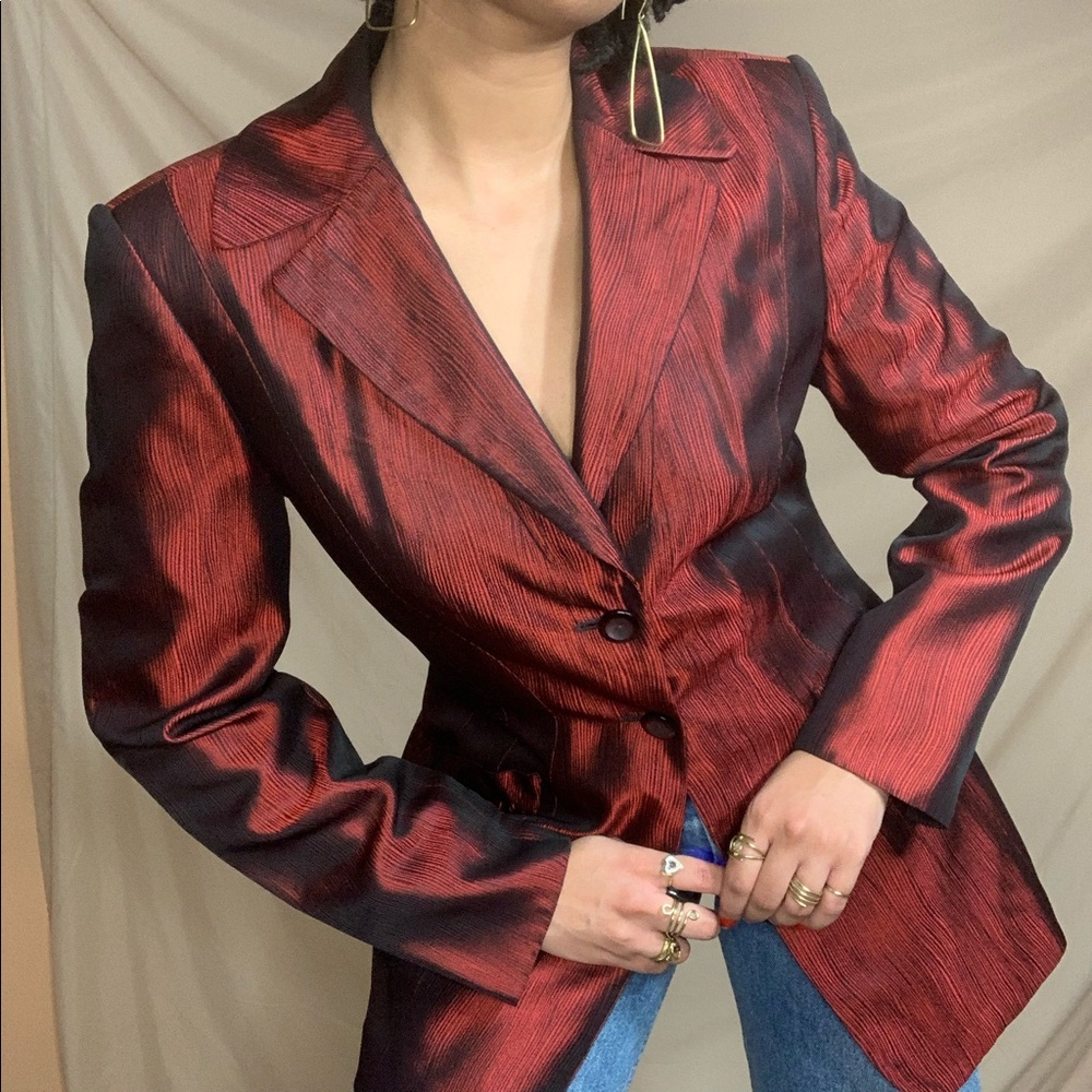 Red Metallic Blazer